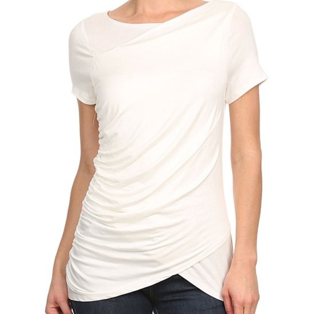 Ivory Ruched Top